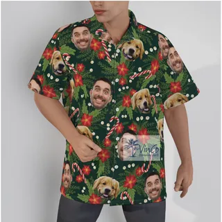 Custom Christmas Hawaiian Shirt With Multiple Faces