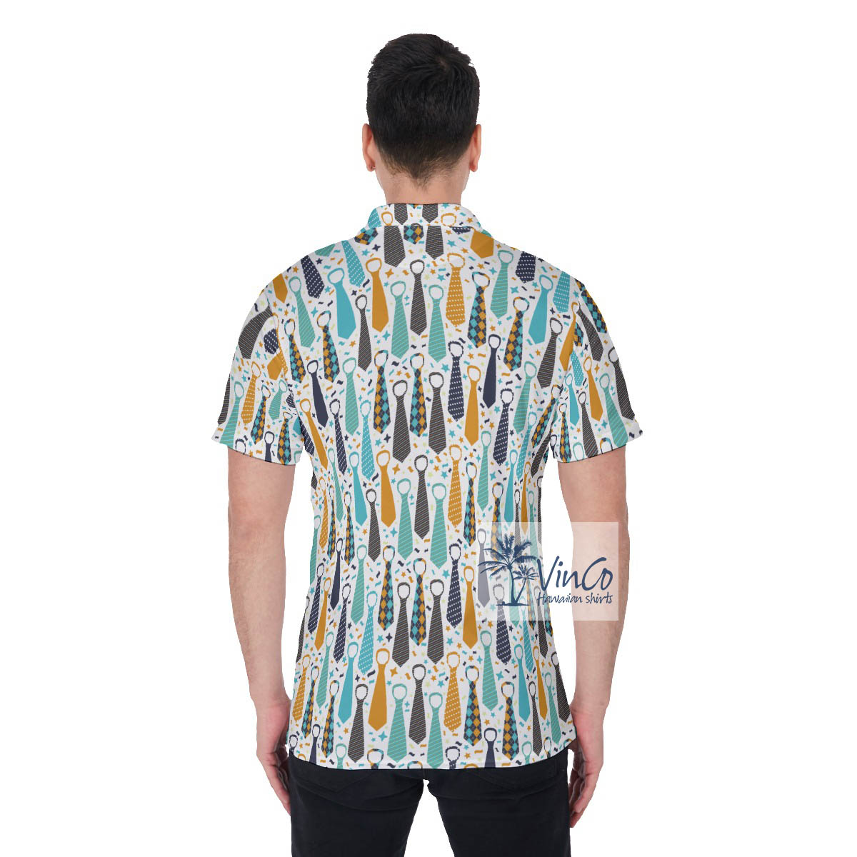 Personalize Pet Face Polo Shirt Aloha Shirt For Men