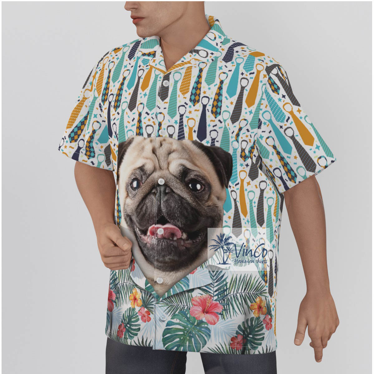 Funny Personalize Dog Hawaiian Shirt For Men