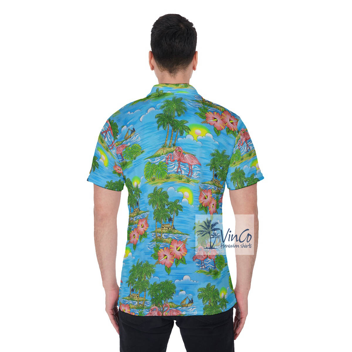 Custom Dog Cat Beach Shirt Polo For Men