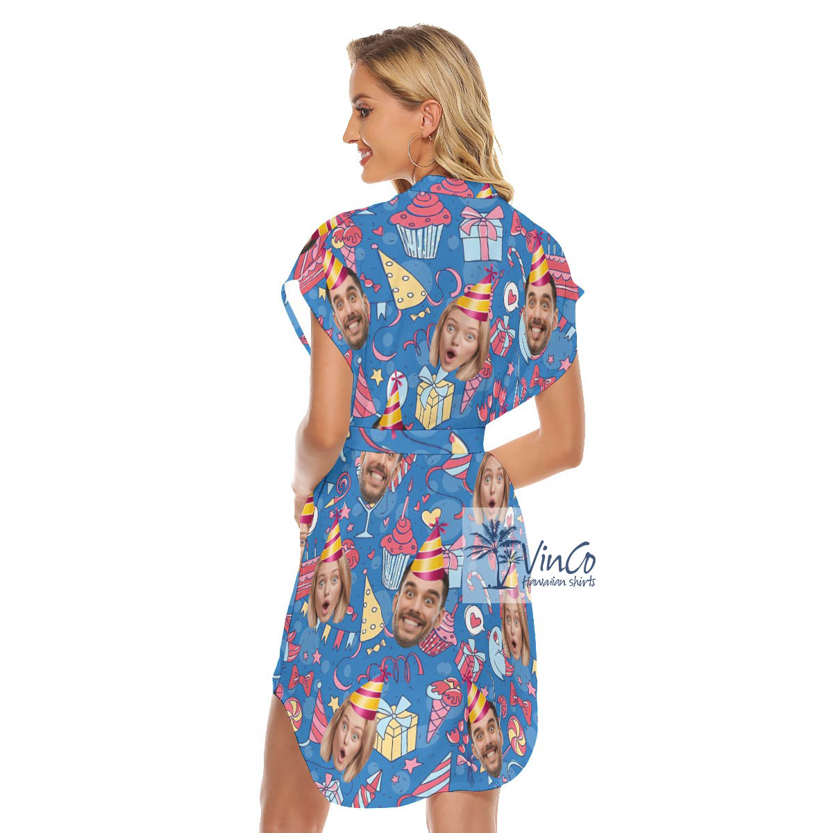 Personalize Multiple Faces Birthday Outfit Dress For Women