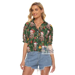 Funny Custom Face With Barry Wood Christmas Hawaiian Shirt