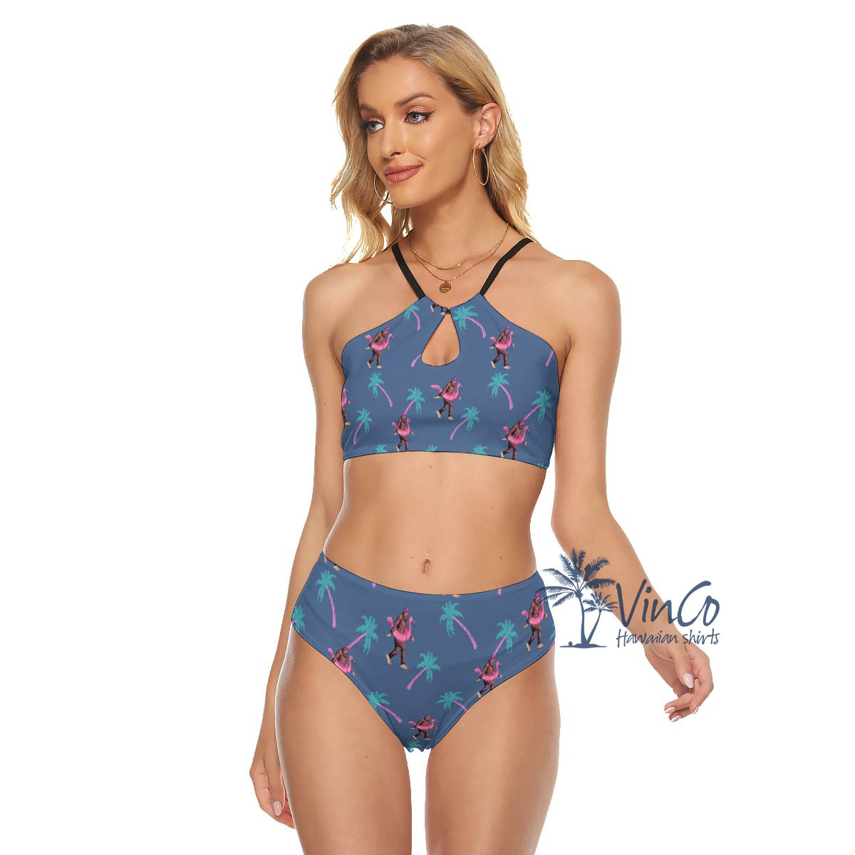 Sexy Bigfoot Tropical Hawaiian Two Pieces Bikini For Women - variant image 1