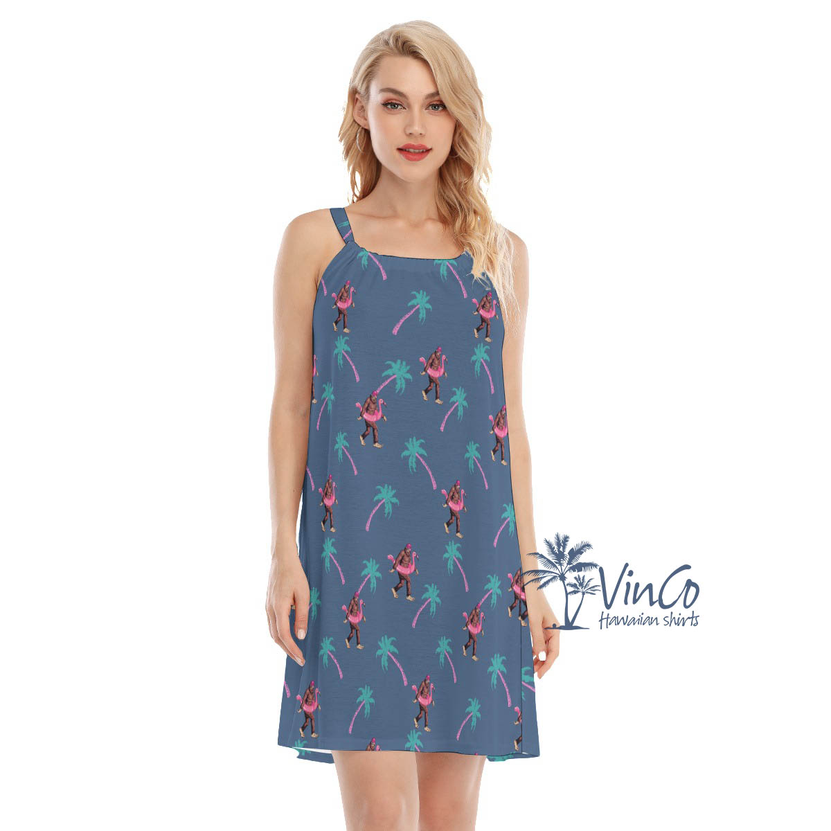Bigfoot Sasquatch Tropical Summer Dress For Women - variant image 1
