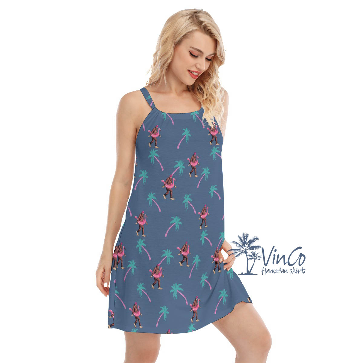Bigfoot Sasquatch Tropical Summer Dress For Women