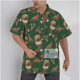 Custom Dog Face With Socks Christmas Hawaiian Shirt