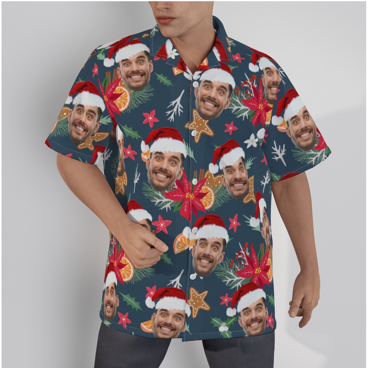Christmas Personalized Hawaiian Shirt With Faces - variant image 1
