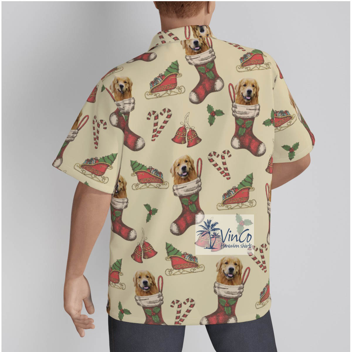 Custom Christmas Hawaiian Shirt With Dog Face
