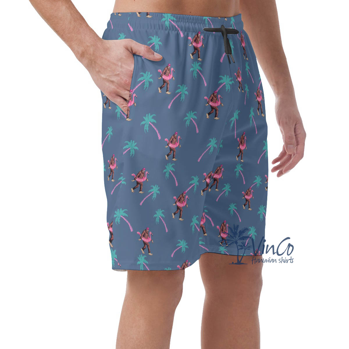 Tropical Bigfoot Sasquatch Hawaiian Shorts For Men