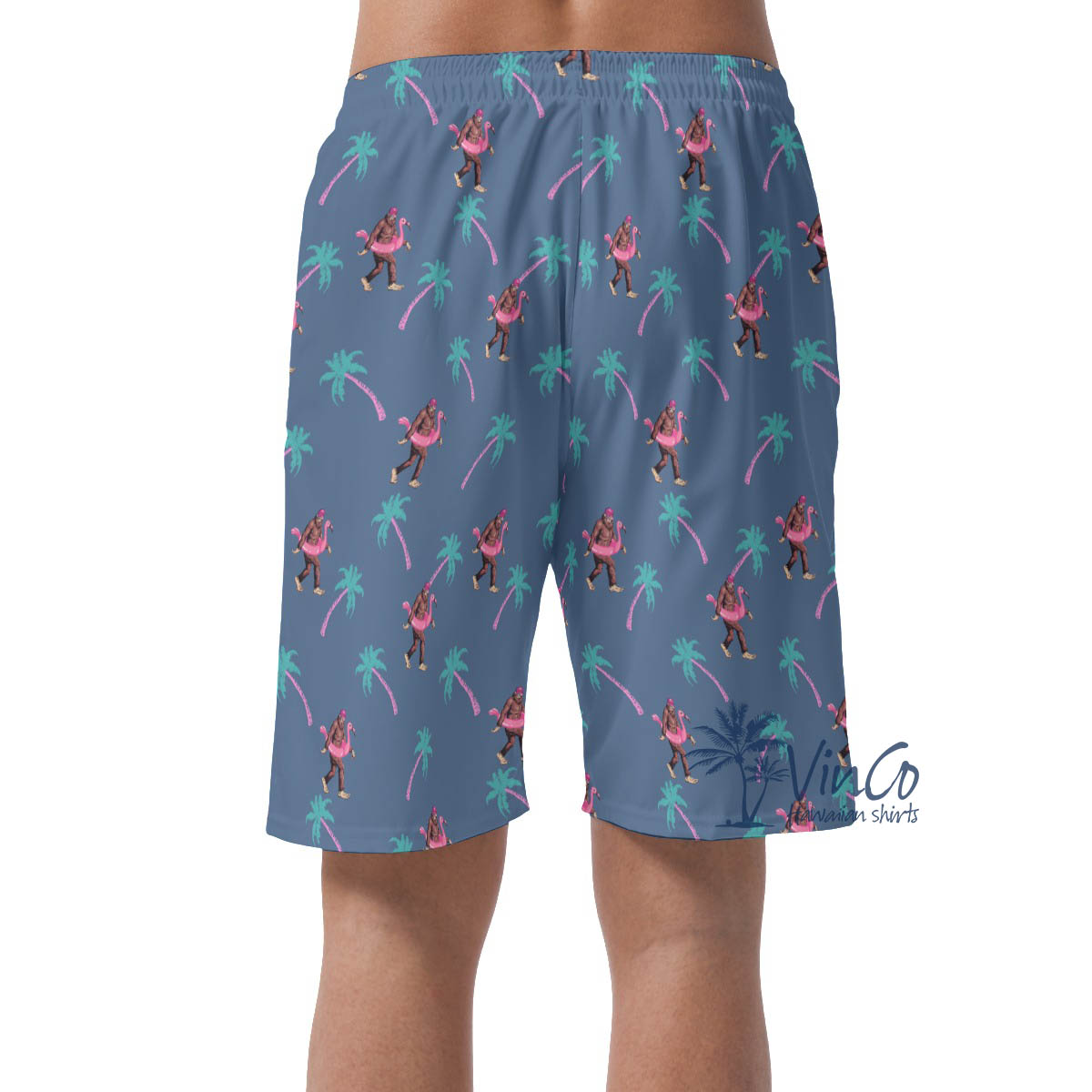 Tropical Bigfoot Sasquatch Hawaiian Shorts For Men