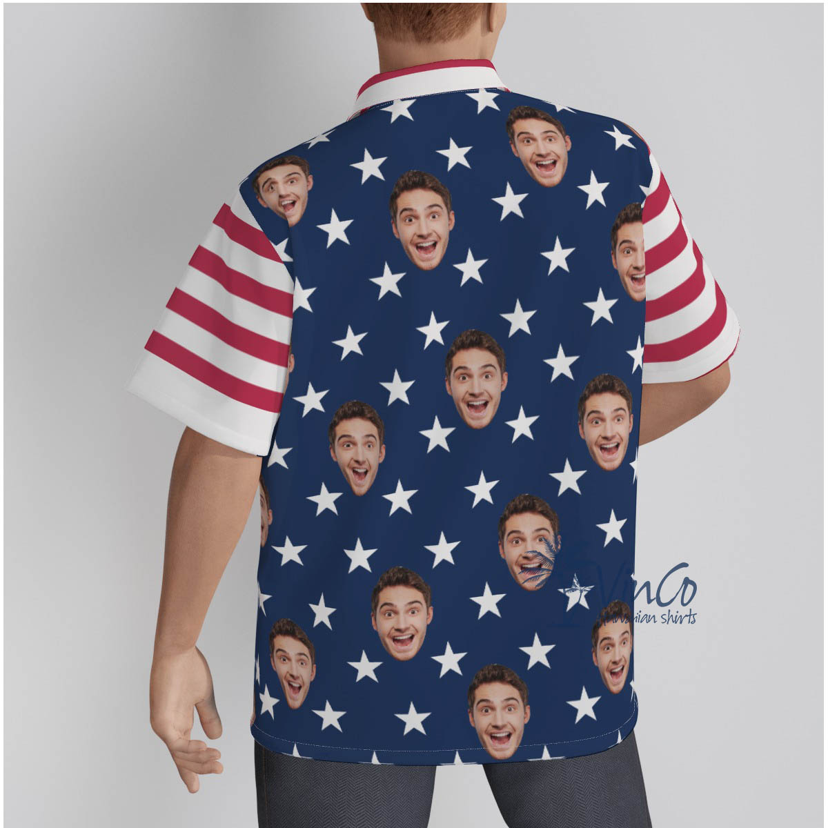 4th Of July Custom Face Men’s Aloha Hawaiian Shirts