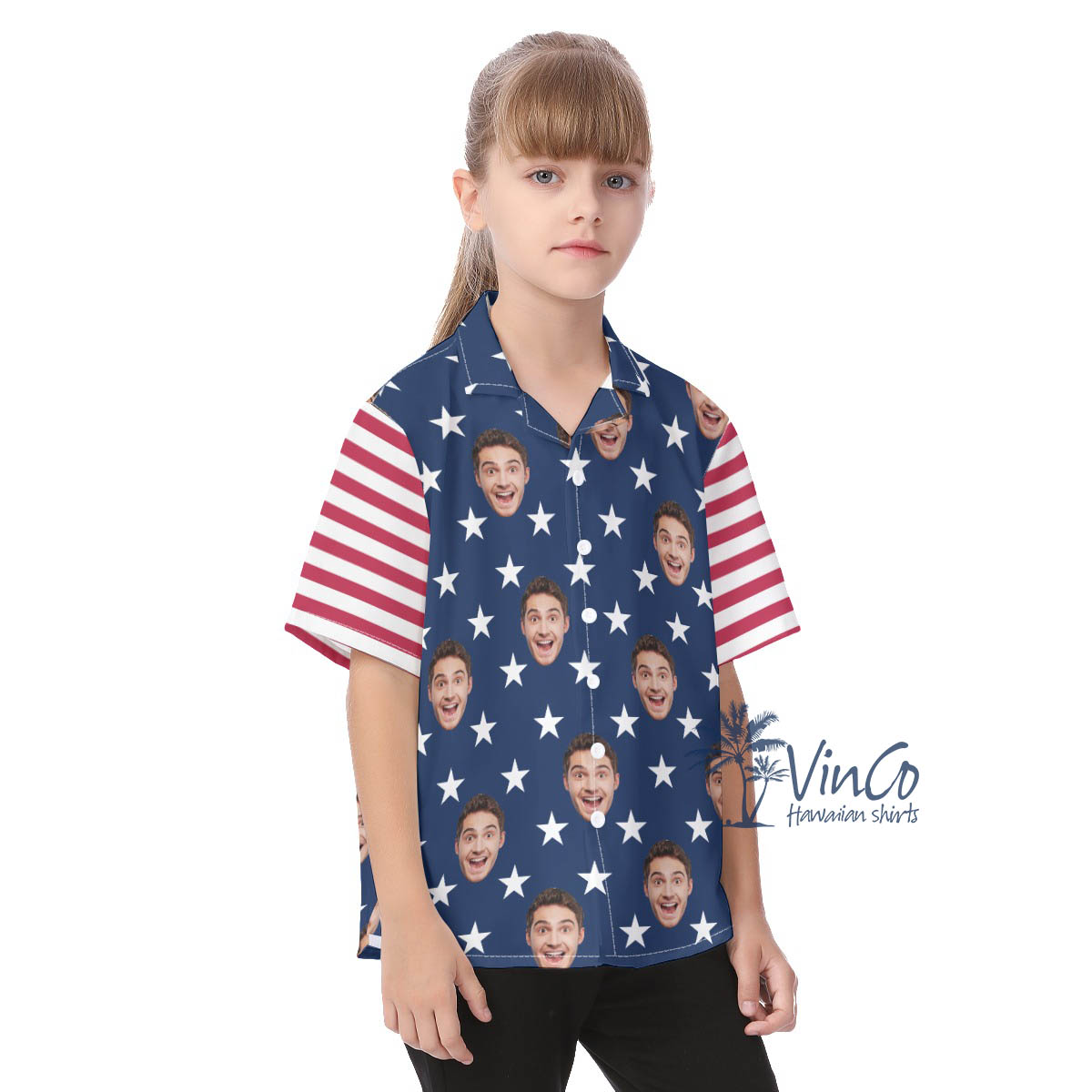 Unique Custom Faces 4th Of July Aloha Shirt For Kids