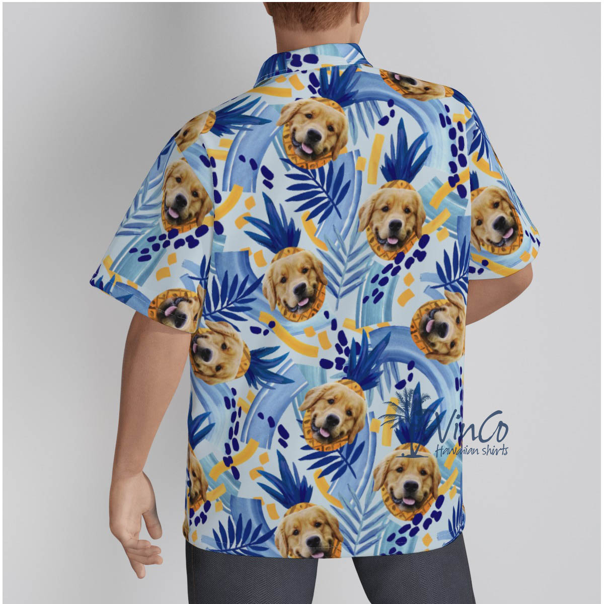 Funny Custom Face With Pineapple Personalized Hawaiian Shirt