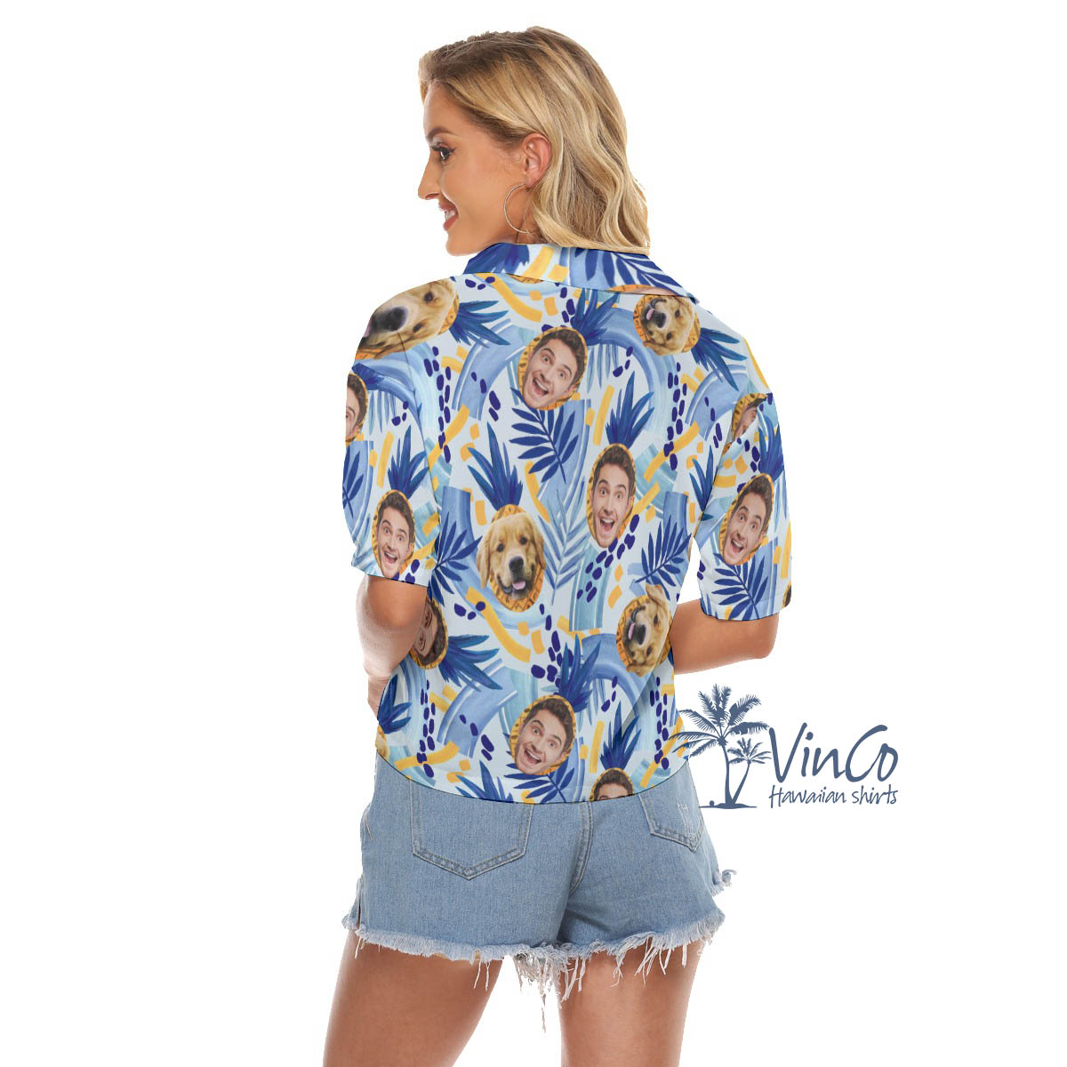 Tropical Pineapple Custom Hawaiian Crop Top For Women