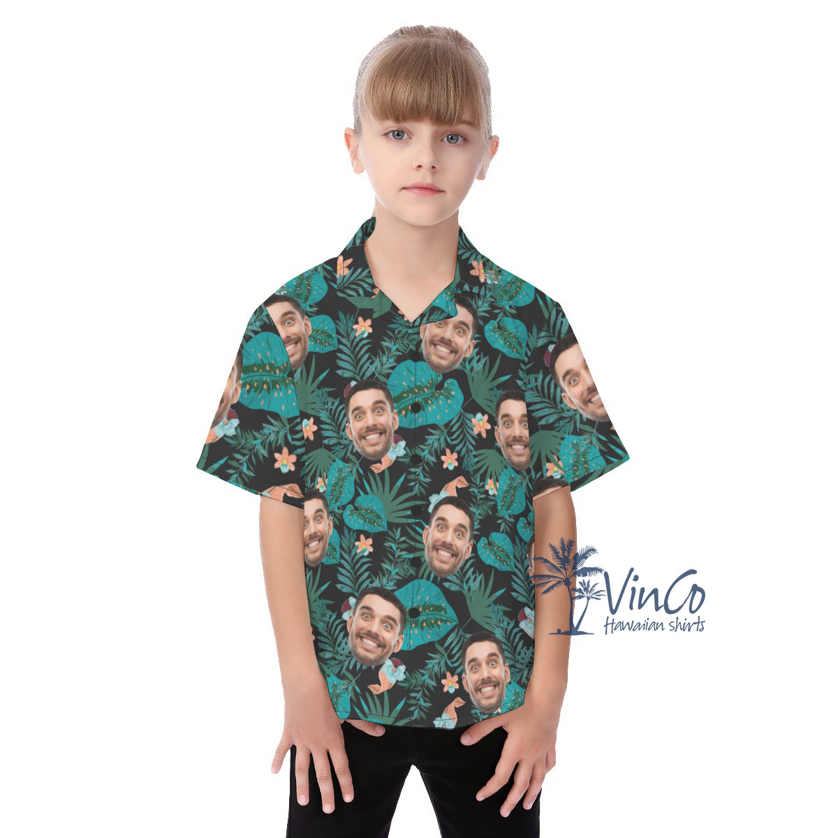 Custom Kid's Face Hawaiian Shirts - variant image 1