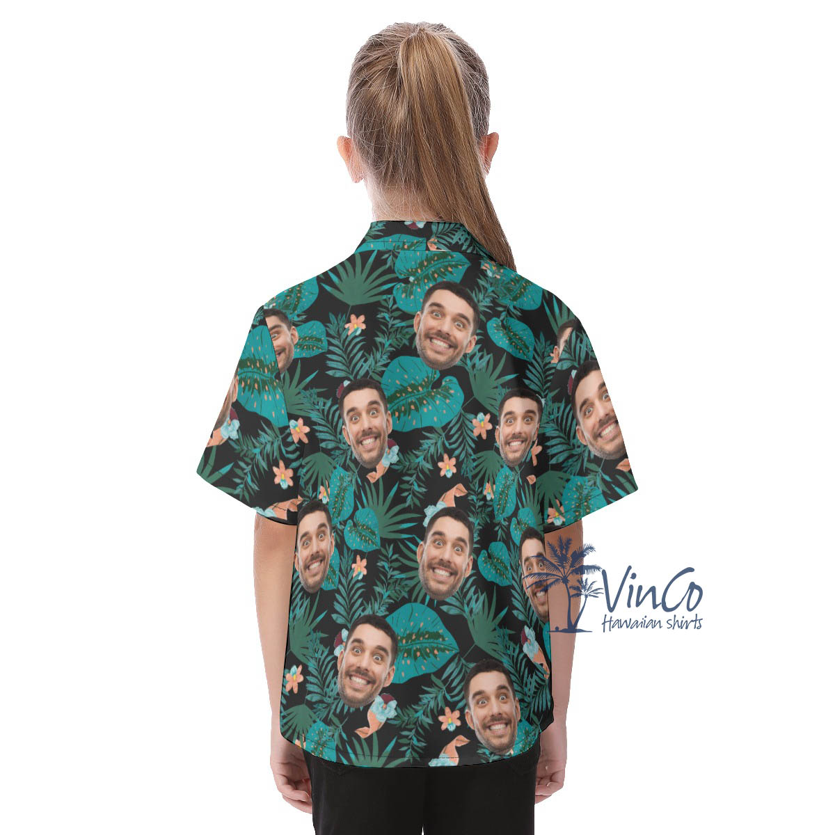 Custom Kid's Face Hawaiian Shirts