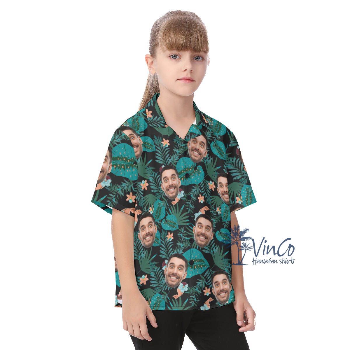 Custom Kid's Face Hawaiian Shirts