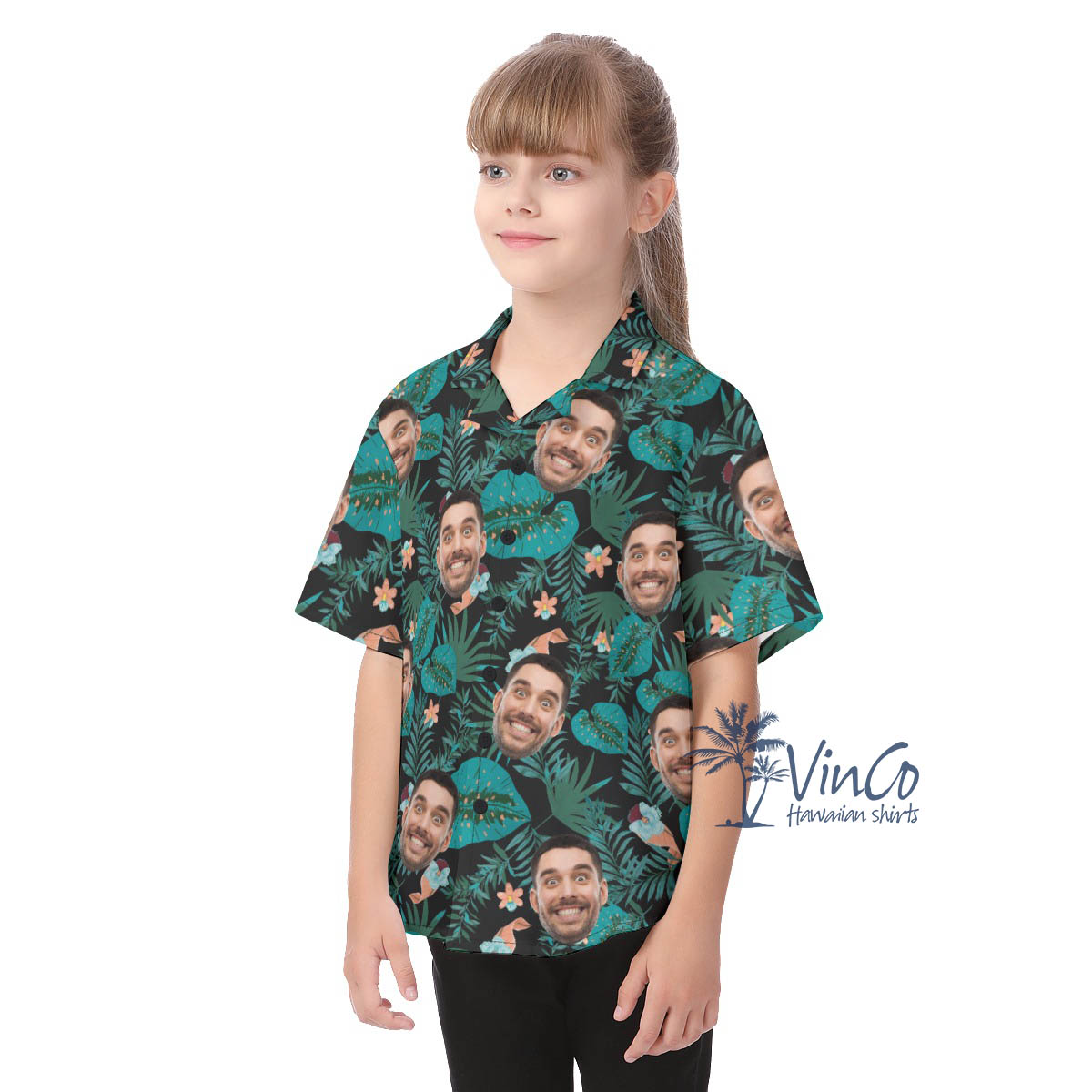 Custom Kid's Face Hawaiian Shirts