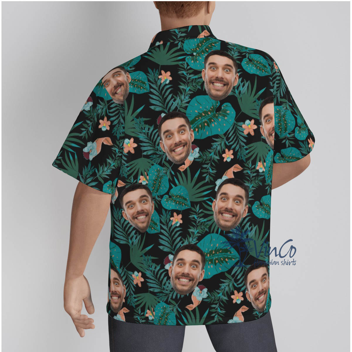 Custom Your Faces Tropical Hawaiian Button Up Shirt