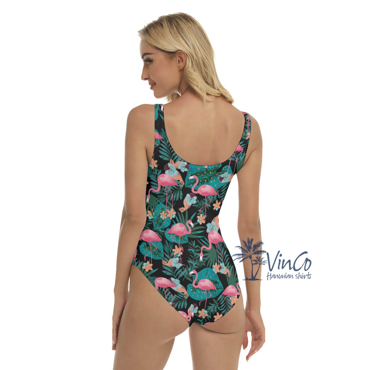 Cool Pink Flamingo Hawaiian Swimsuit For Women