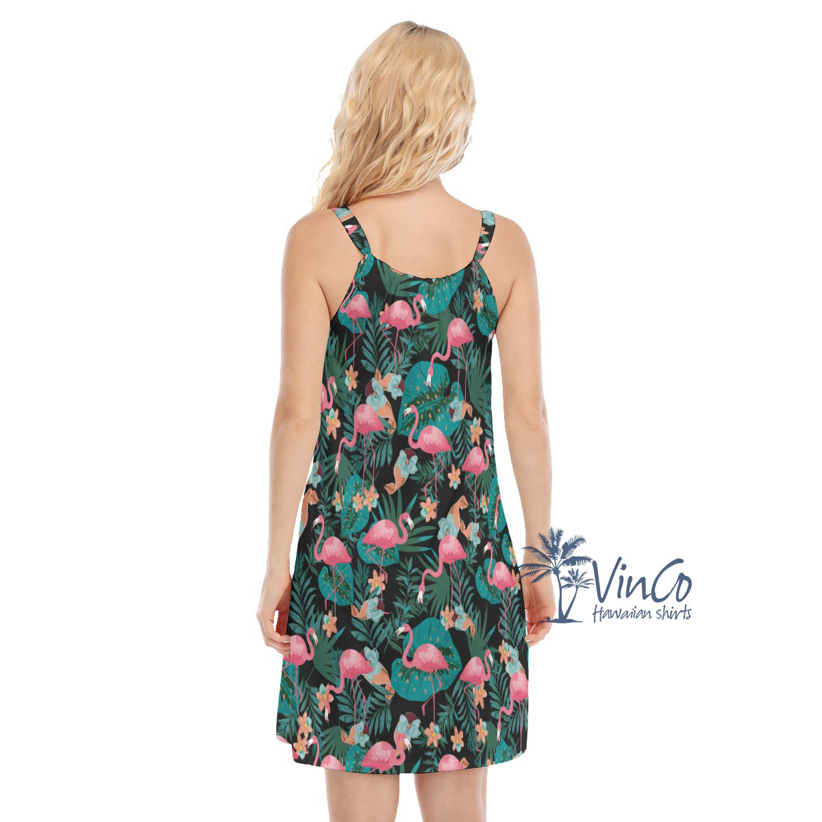 Pink Flamingo Summer Tropical Dress For Women