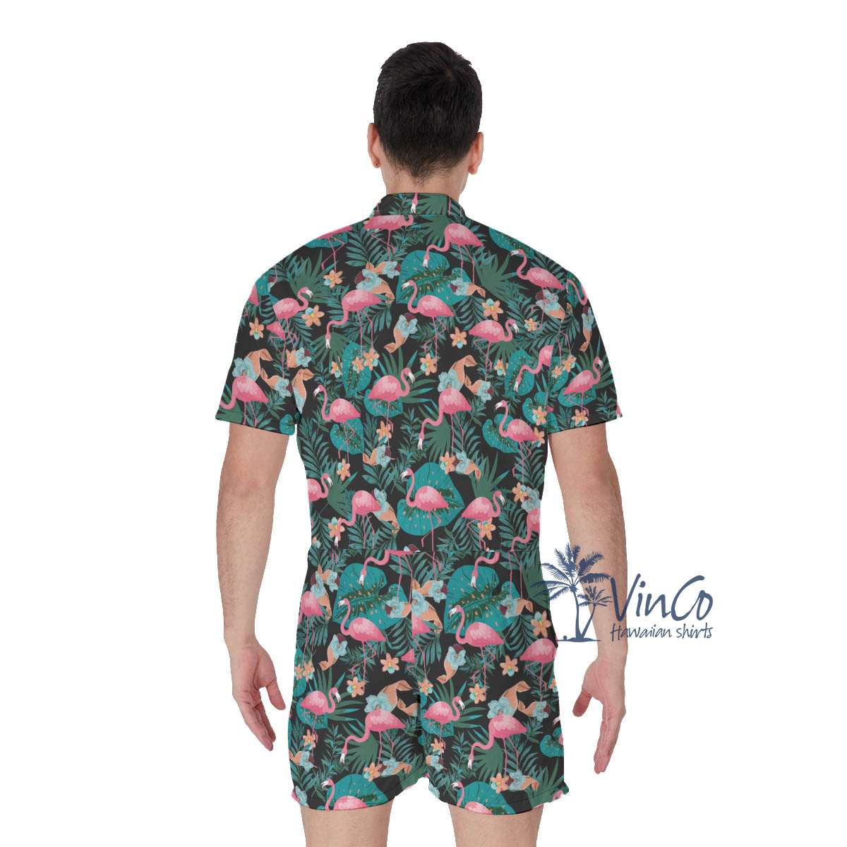 Pink Flamingo Tropical Men's Romper
