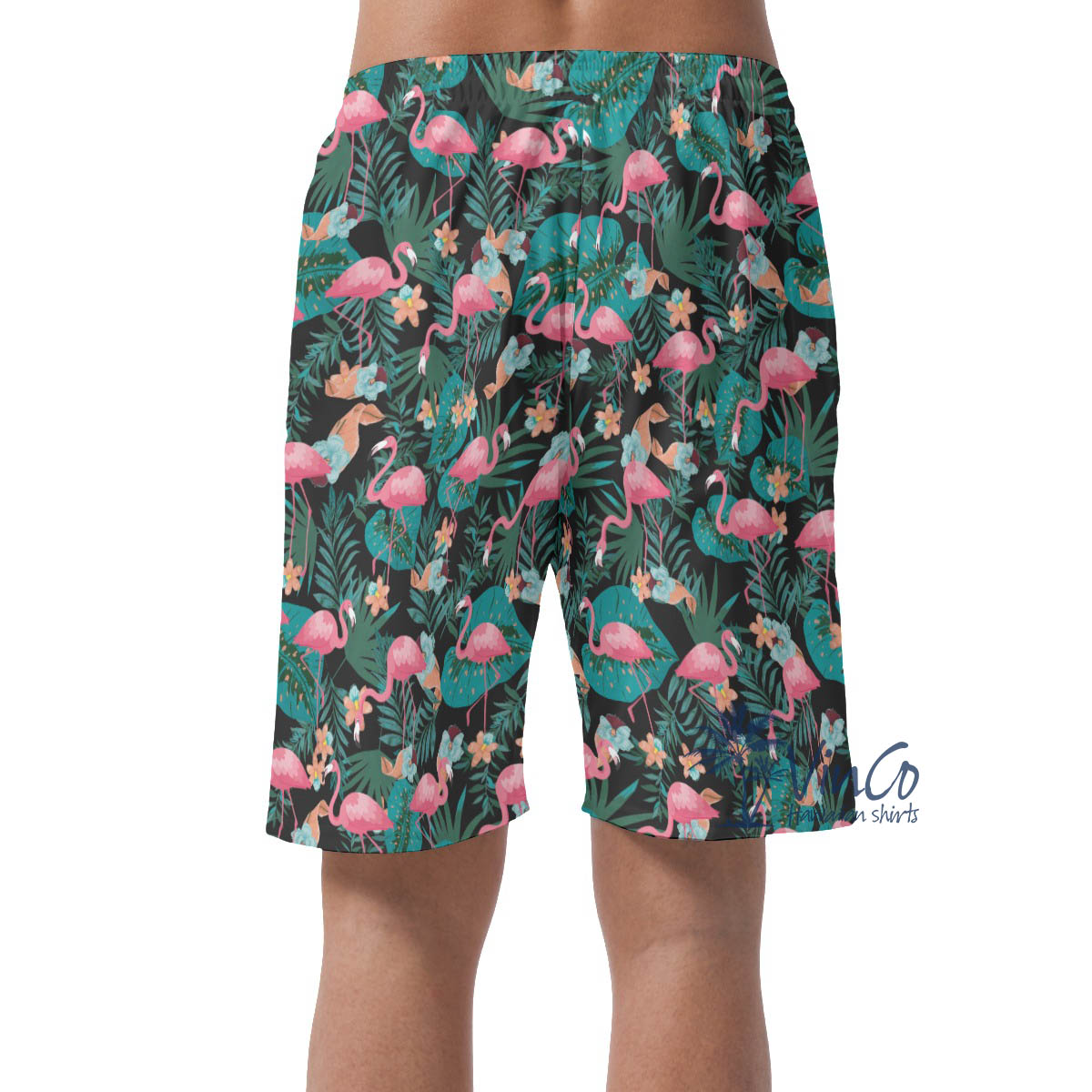 Pink Flamingo Tropical Summer Shorts For Men
