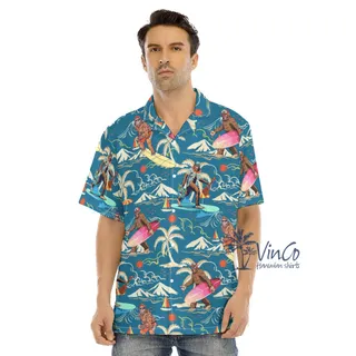 Tropical Bigfoot Hawaiian Shirt For Men