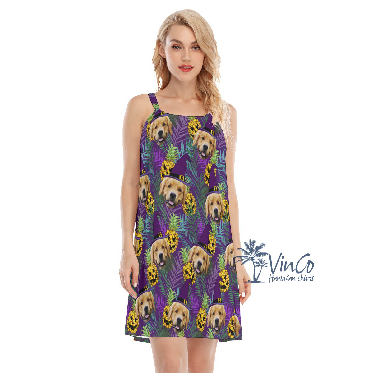 Custom Dog Halloween Women's Dress For Summer - variant image 1