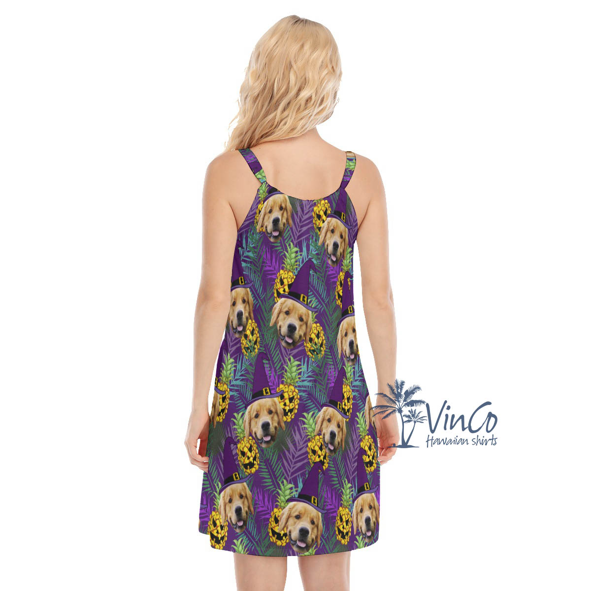 Custom Dog Halloween Women's Dress For Summer