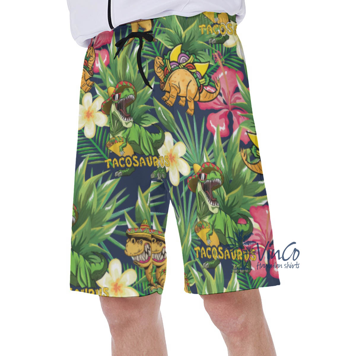 Tropical Dinosaur Taco Hawaiian Swimwear For Men