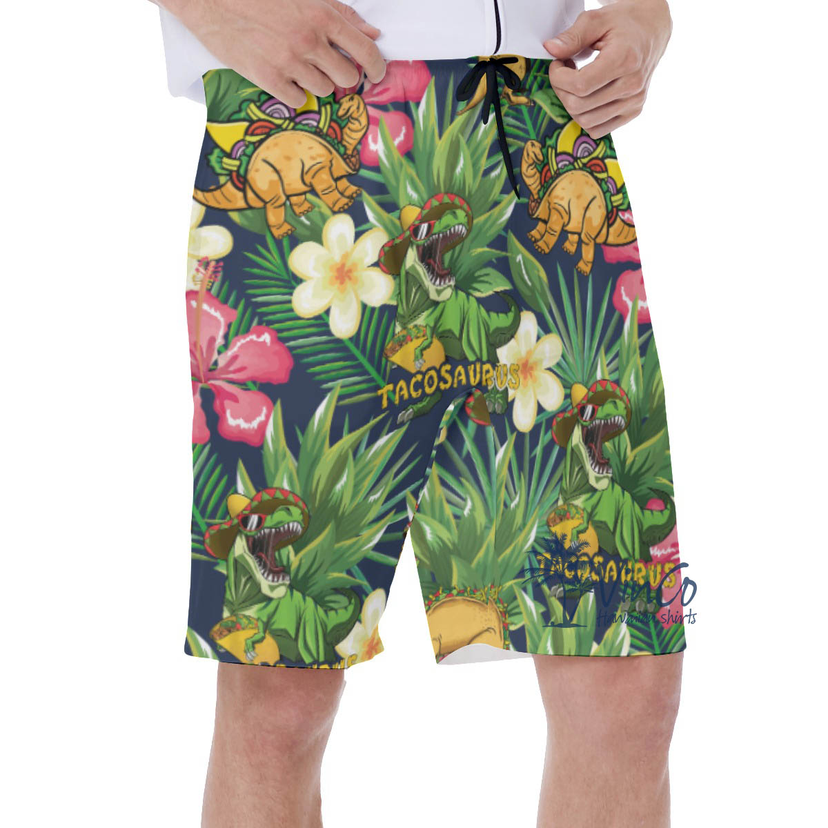 Tropical Dinosaur Taco Hawaiian Swimwear For Men