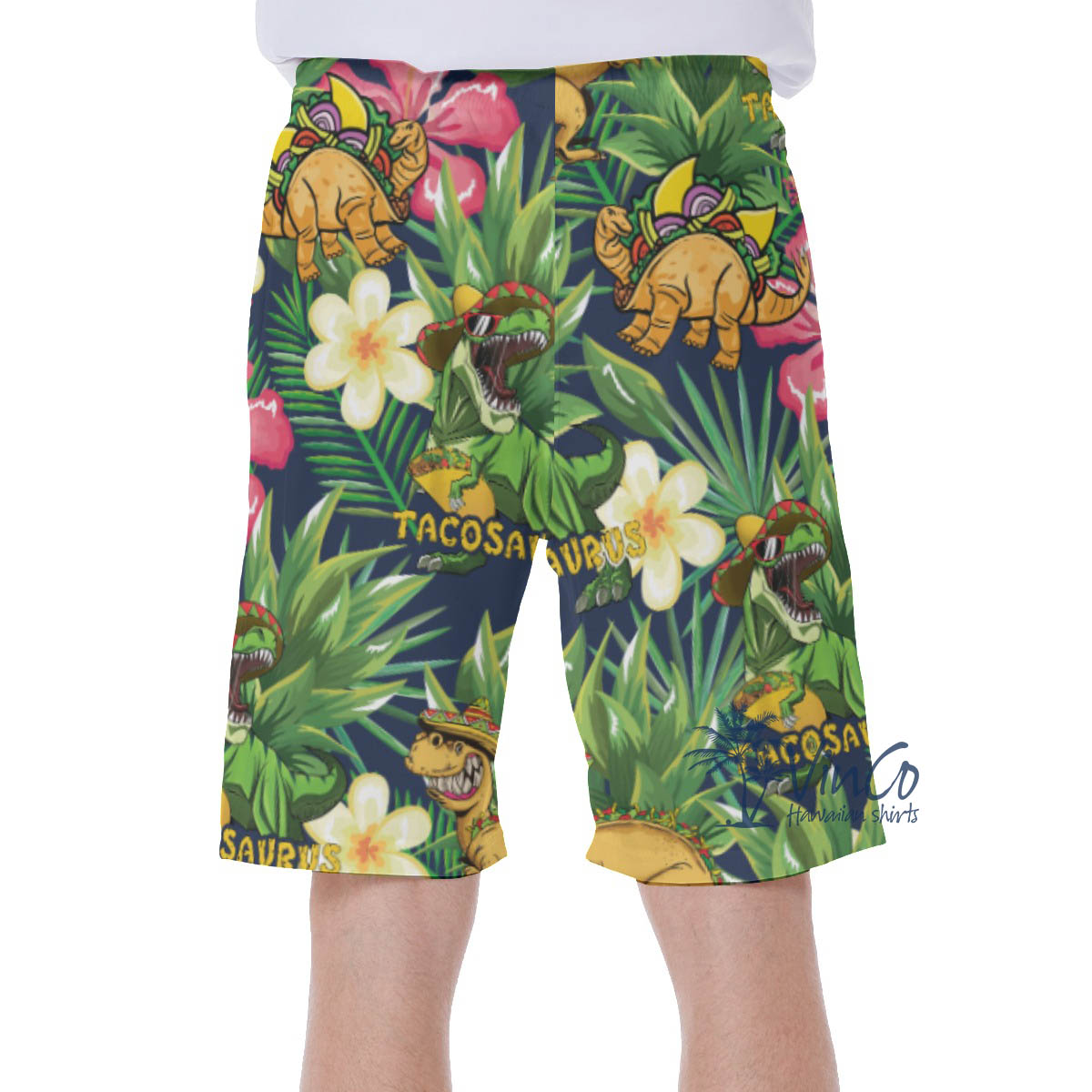 Tropical Dinosaur Taco Hawaiian Swimwear For Men