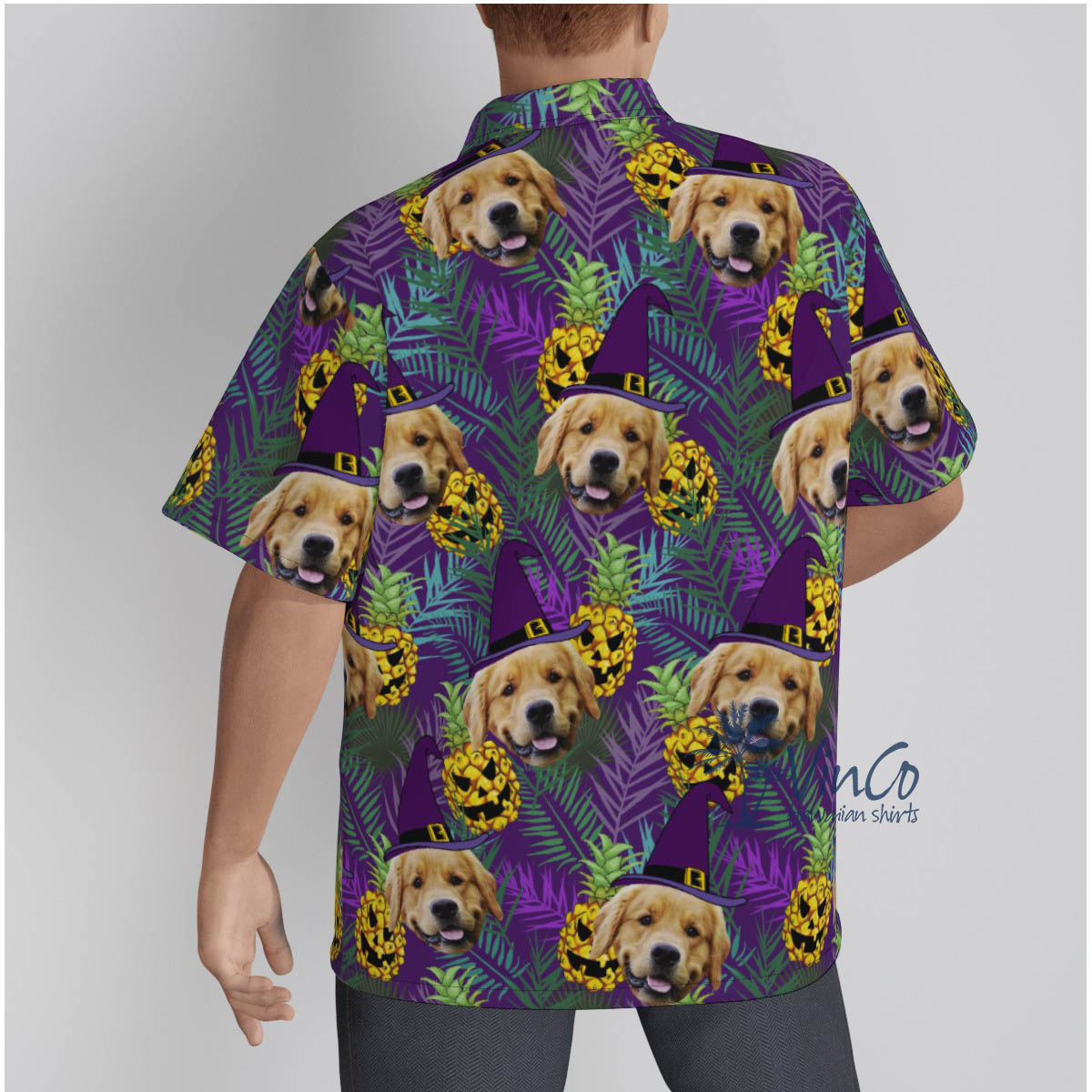 Spooky Pineapple Custom Dog Halloween Hawaiian Shirt
