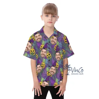 Funny Custom Face Pineapple Halloween Hawaiian Shirt