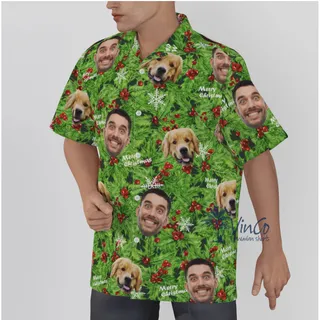 Personalize Multiple Faces Christmas Hawaiian Shirt