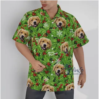 Custom Dog Christmas Hawaiian Shirt With Multiple Faces