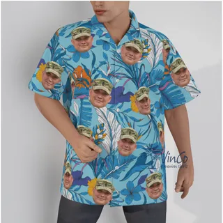 Tropical Personalize Military Hawaiian Shirt For Men