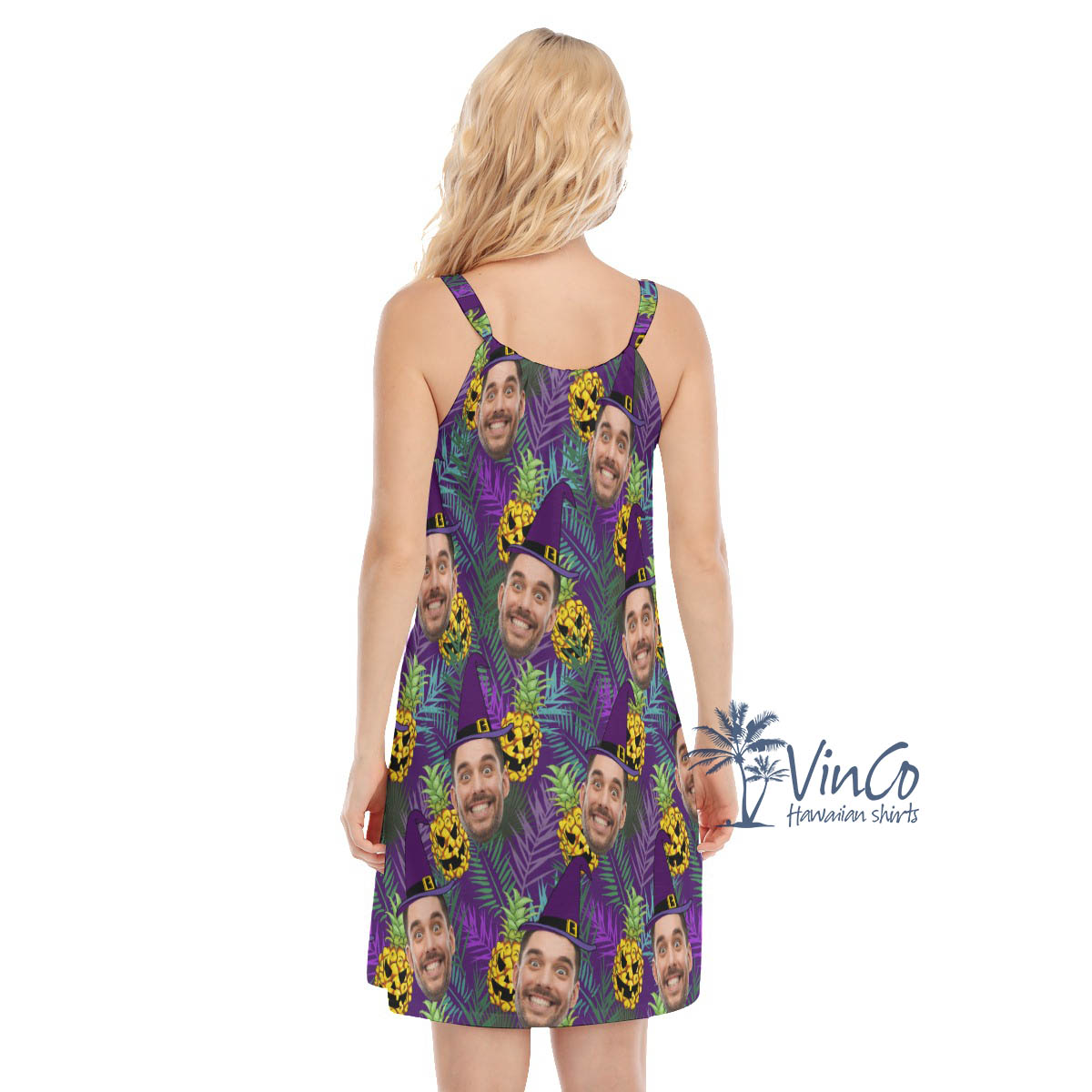 Funny Custom Face Witch Hawaiian Dress For Women