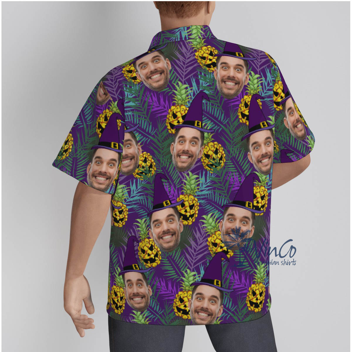 Custom Face Witch Halloween Hawaiian Shirt
