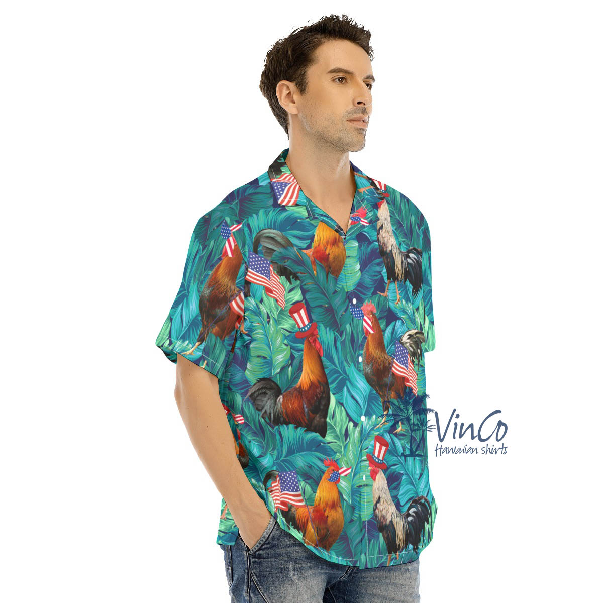Funny Chicken 4th Of July Hawaiian Shirt