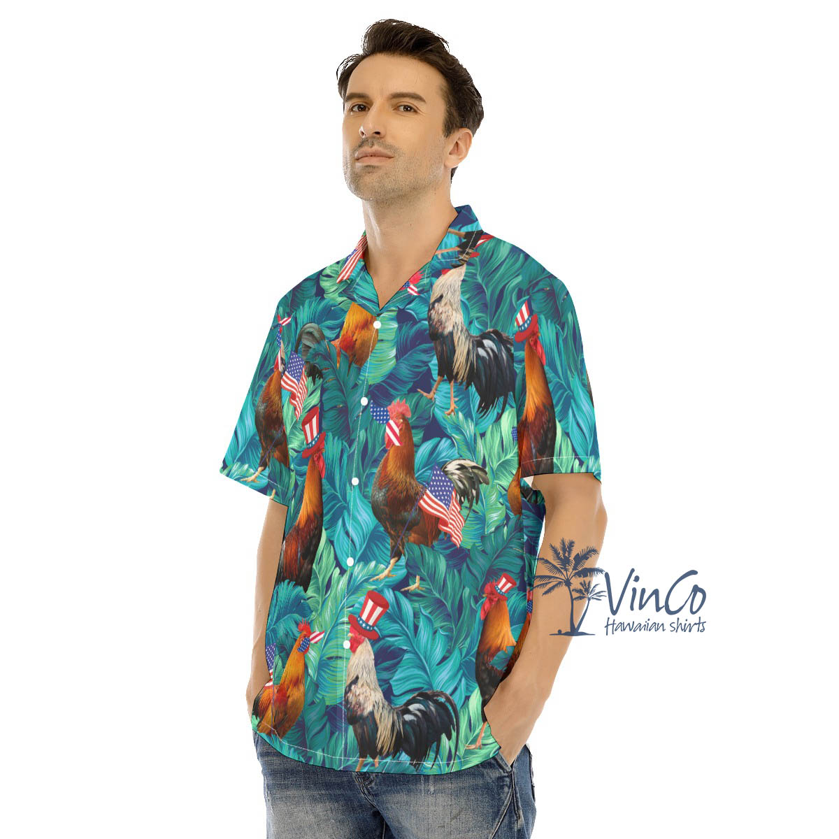 Funny Chicken 4th Of July Hawaiian Shirt