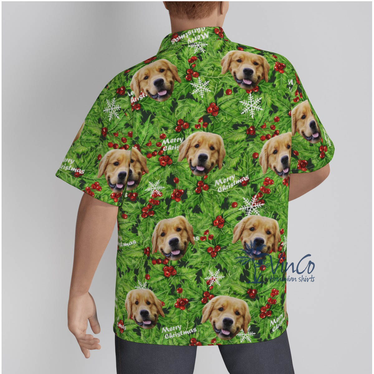 Custom Dog Christmas Hawaiian Shirt With Multiple Faces