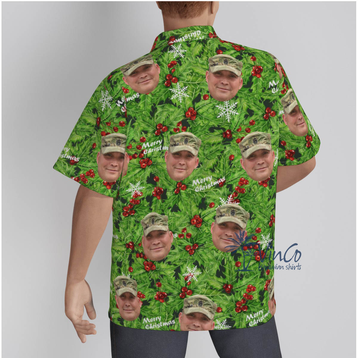 Custom Face Veteran Military Hawaiian Shirt For Men