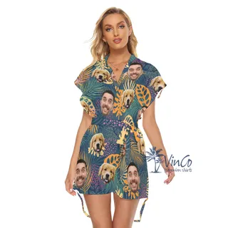 Personalized Two Faces Hawaiian Summer Dress For Women