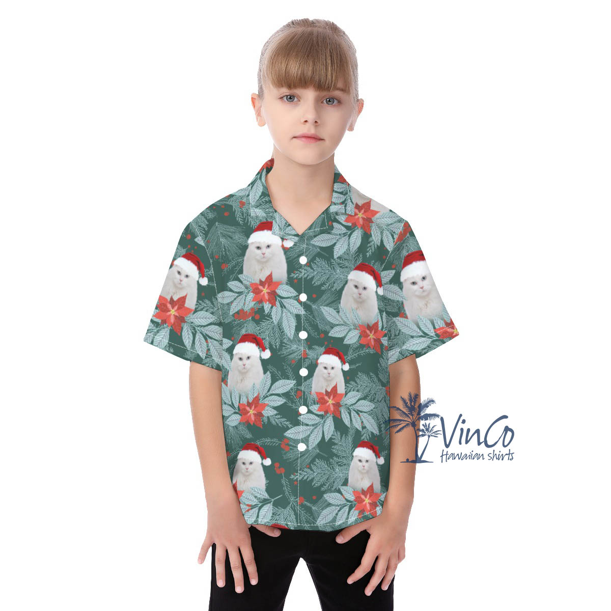 Custom Multiple Faces Photo Aloha Shirt For Kids - variant image 1