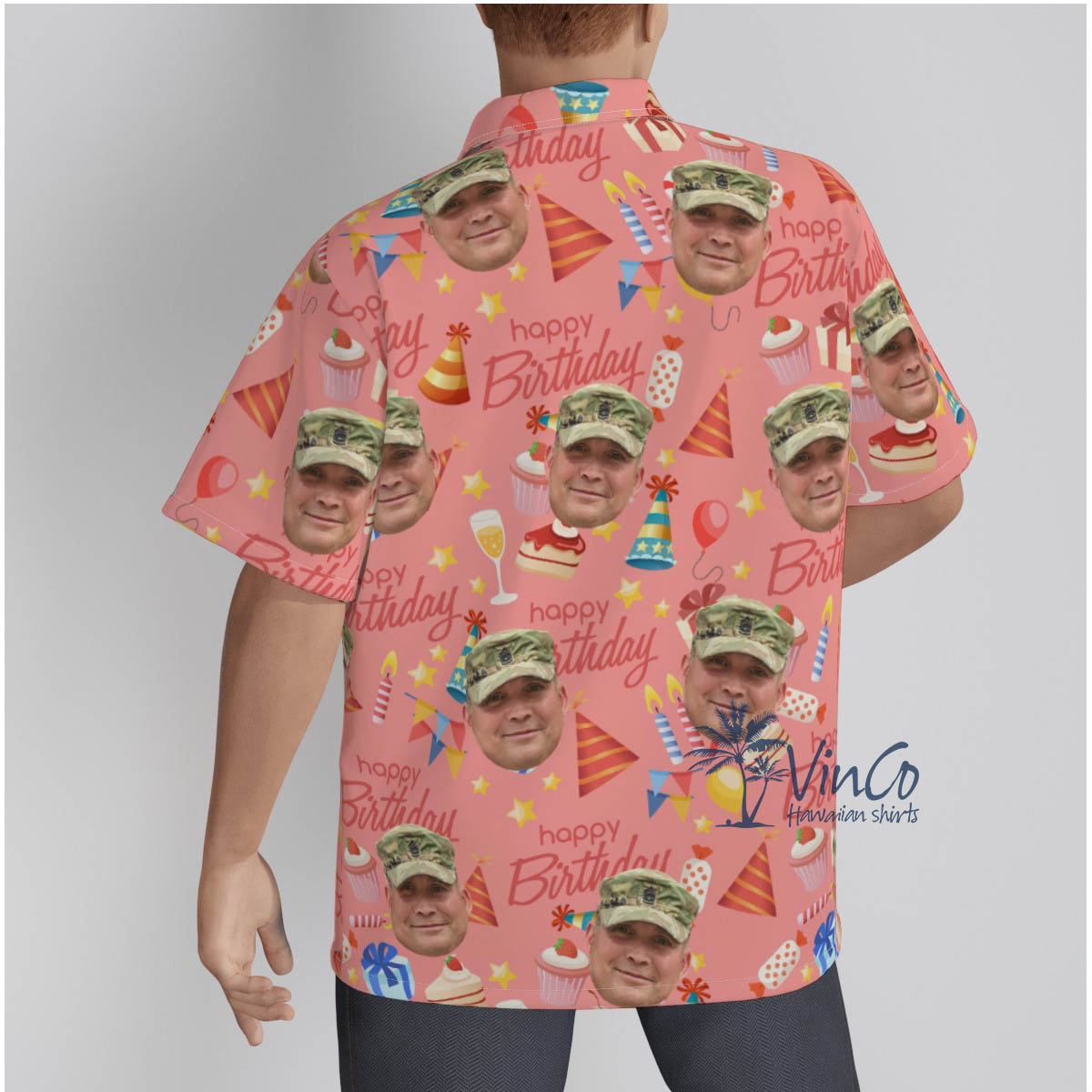 Custom Soldier Birthday Hawaiian Shirt With Faces
