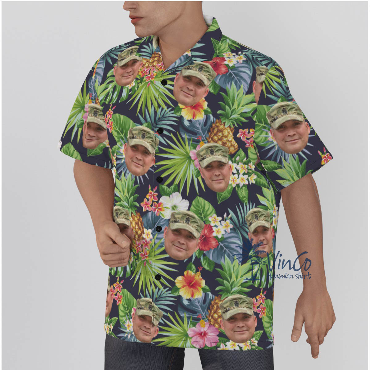 Custom Military Tropical Hawaiian Shirt For Men