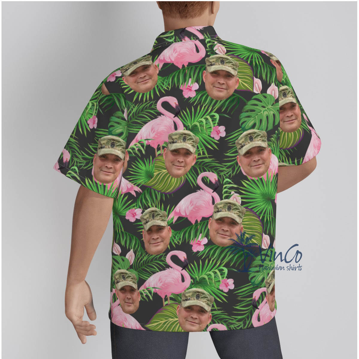 Custom Face US Military Hawaiian Shirt For Men