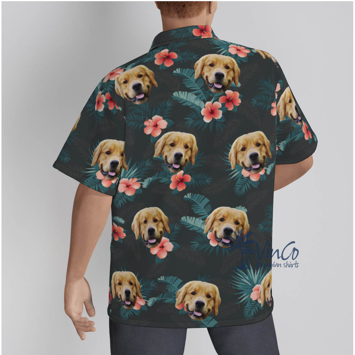 Tropical Custom Dog Hawaiian Shirt For Men
